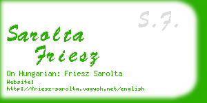 sarolta friesz business card